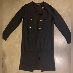 Proenza Schouler Double Breasted Long Cardigan - Size M - Black